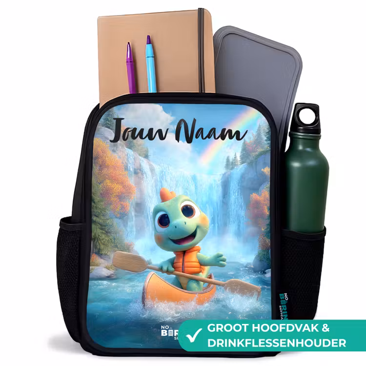 Dino - Natuur - Waterval Rugzak - Zwart middel -inhoud_NL