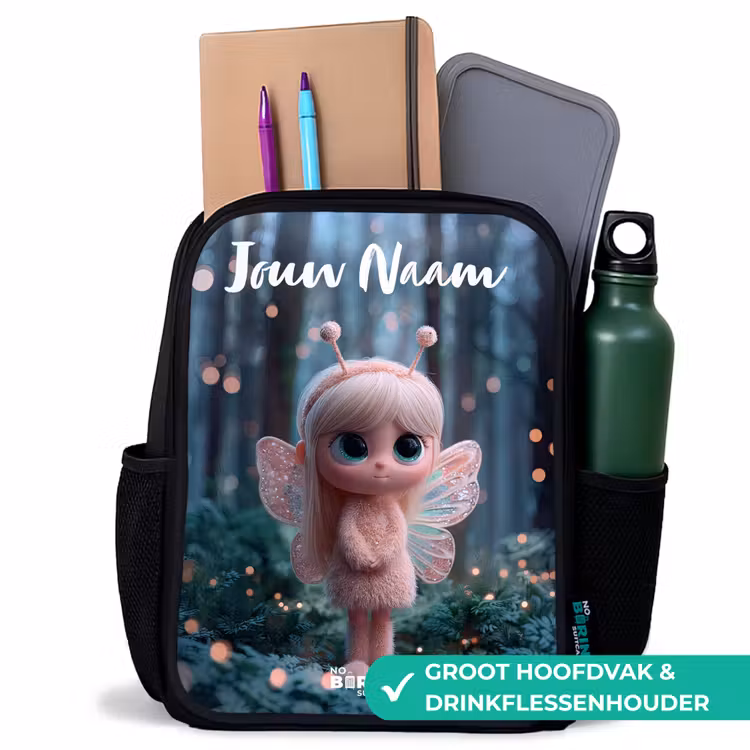 Fairy - Bos - Glitters Rugzak - Zwart middel -inhoud_NL