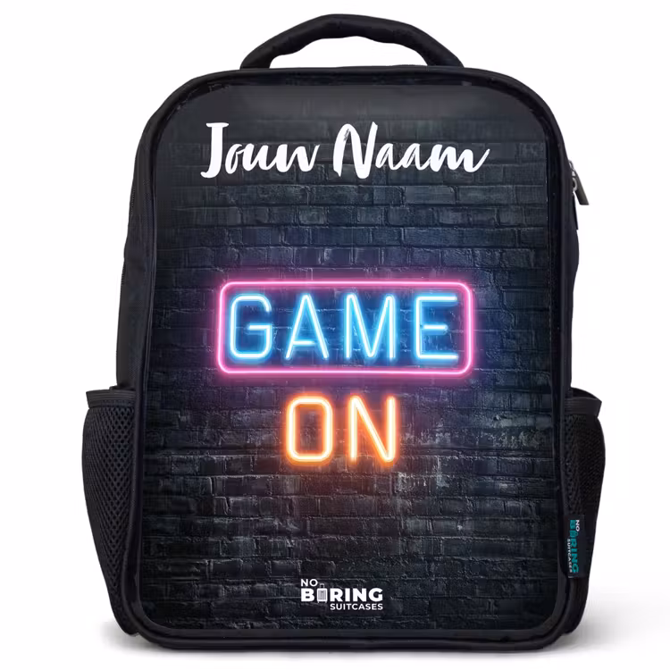 Game - Neon - Muur Rugzak - Zwart middel -3d