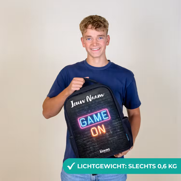 Game - Neon - Muur Rugzak - Zwart middel -sfeer7_NL