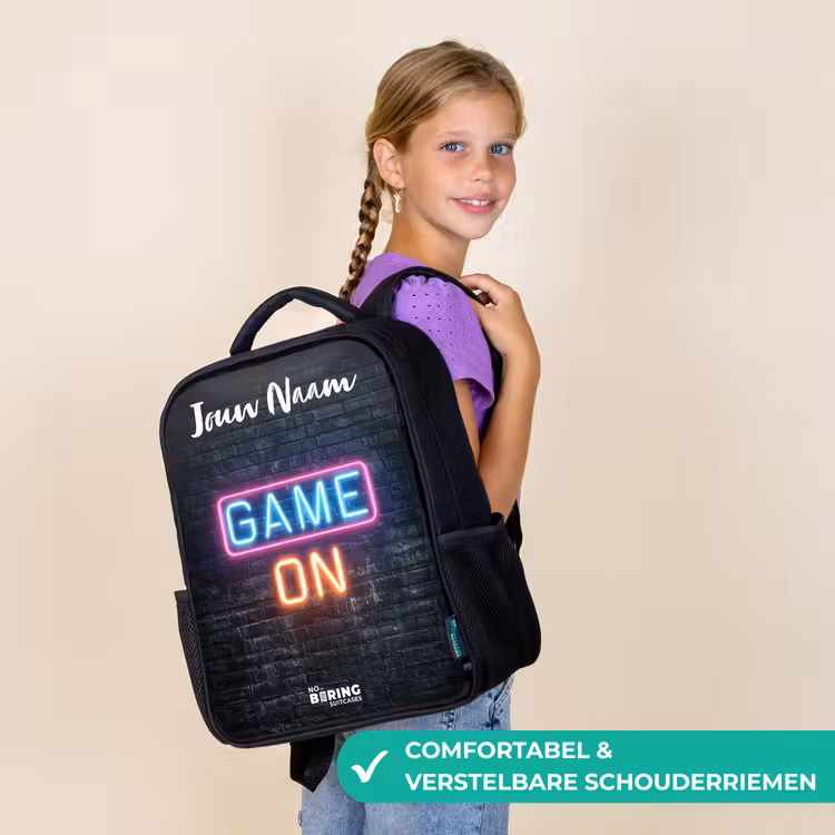 Game - Neon - Muur Rugzak - Zwart middel -sfeer6_NL
