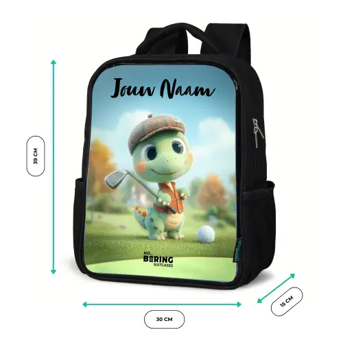 Golf - Dino - Groen Rugzak - Zwart middel -productfoto_formaten