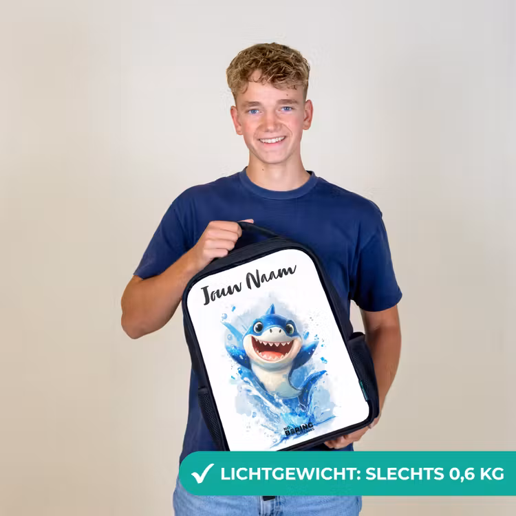 Haai - Tanden - Water Rugzak - Zwart middel -sfeer7_NL