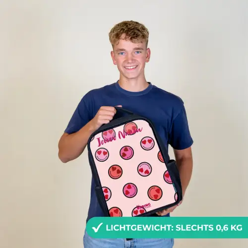 Hartje - Smiley - Patroon Rugzak - Zwart middel -sfeer7_NL