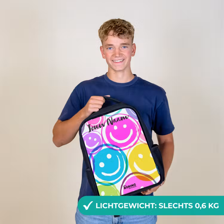 Kleurrijke glimlachexplosie Rugzak - Zwart middel -sfeer7_NL