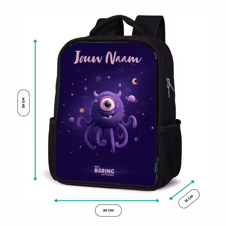 Kosmisch tentakelmonster Rugzak - Zwart middel -productfoto_formaten