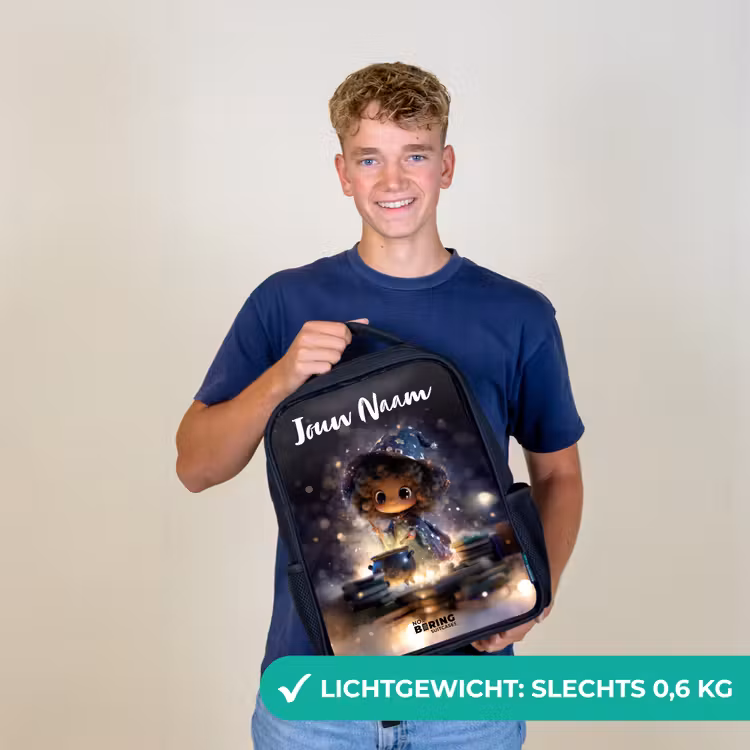 Magische Nacht vol Toverkunst Rugzak - Zwart middel -sfeer7_NL