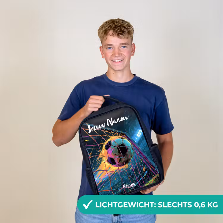 Neon - Net - Voetbal - Kleurrijk Rugzak - Zwart middel -sfeer7_NL