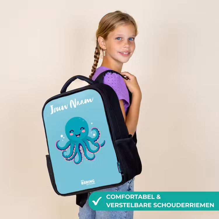 Octopus - Water - Blauw Rugzak - Zwart middel -sfeer6_NL