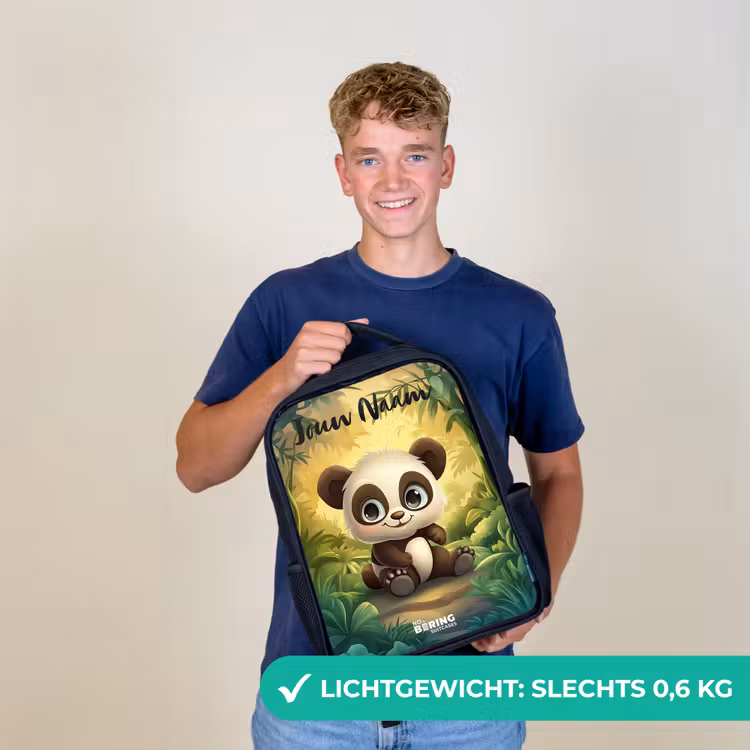 Panda - Bamboebos - Groen Rugzak - Zwart middel -sfeer7_NL