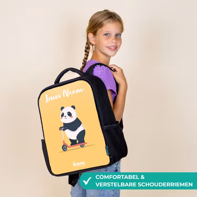 Panda - Step - Geel Rugzak - Zwart middel -sfeer6_NL