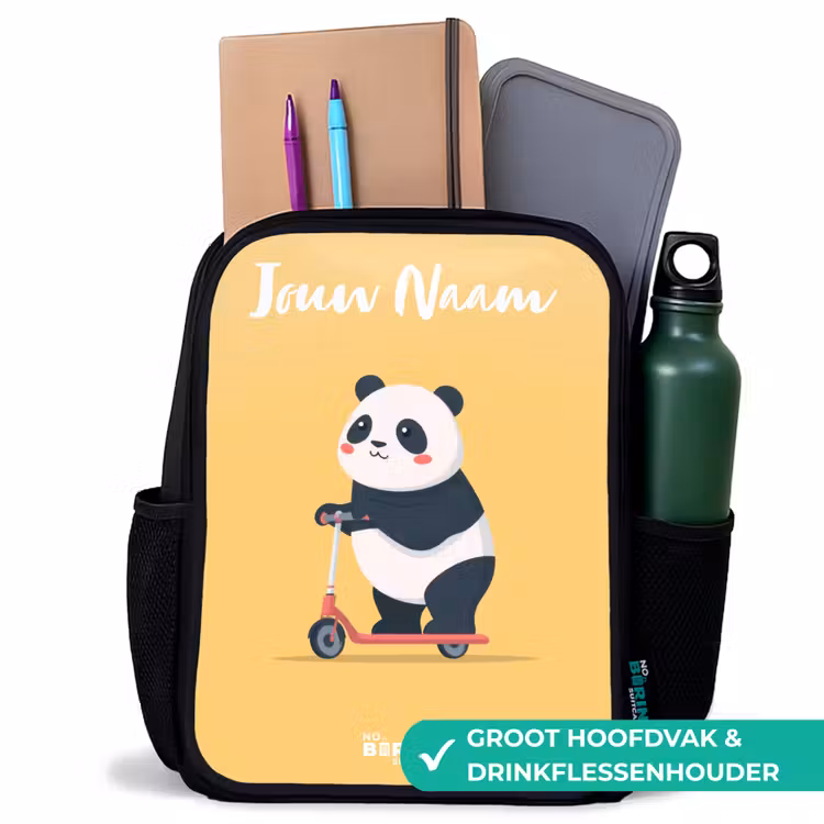 Panda - Step - Geel Rugzak - Zwart middel -inhoud_NL