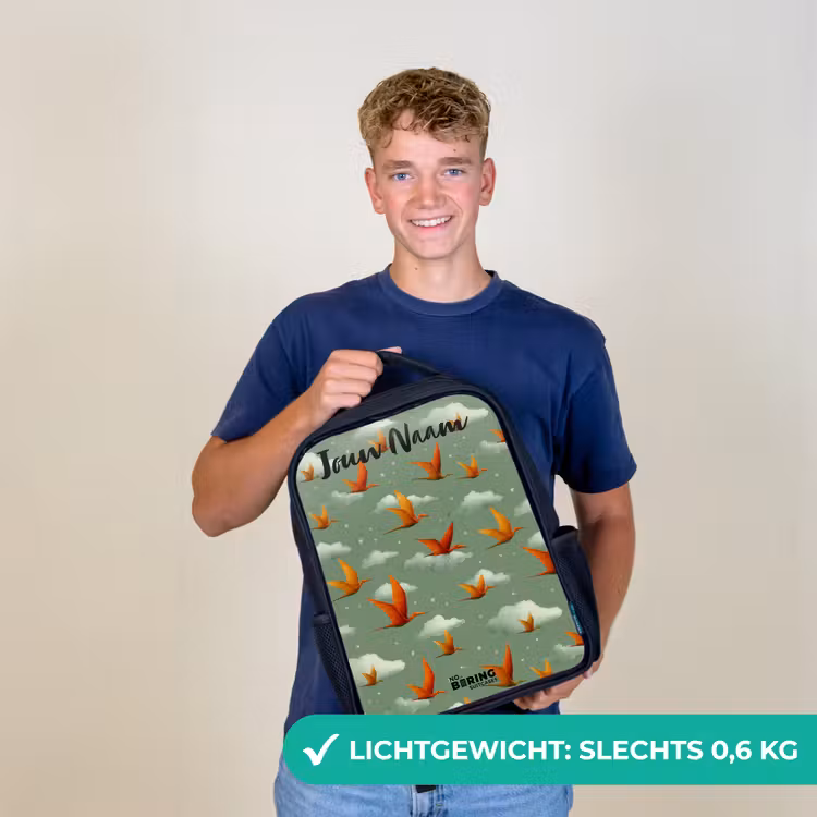 Patroon - Dino - Pterosaurussen Rugzak - Zwart middel -sfeer7_NL