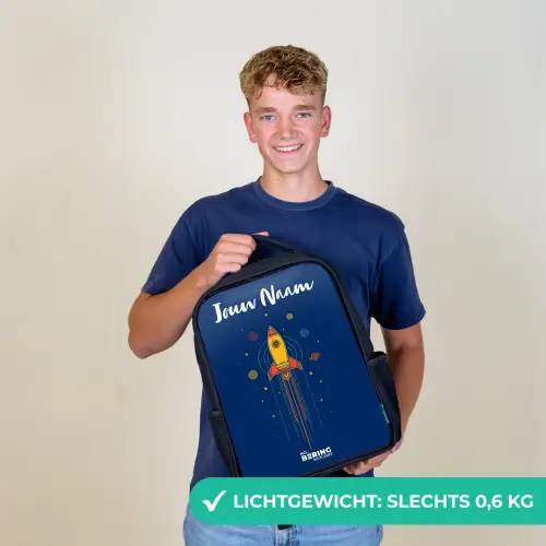 Raket - Planeten - Sterren Rugzak - Zwart middel -sfeer7_NL