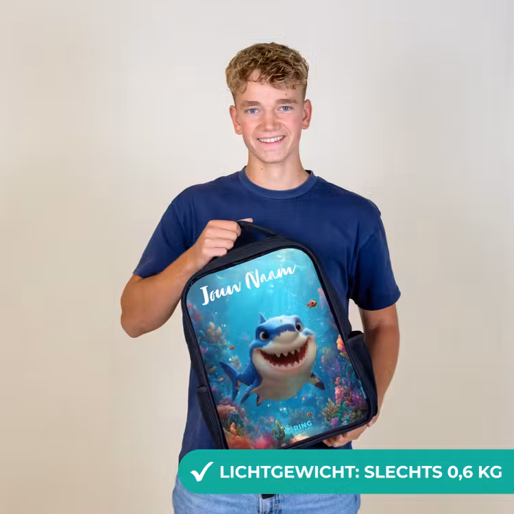 Rif - Koraal - Haai - Dier Rugzak - Zwart middel -sfeer7_NL