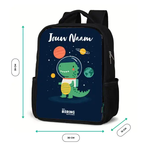 Ruimte - Dino - Planeten - Sterren Rugzak - Zwart middel -productfoto_formaten