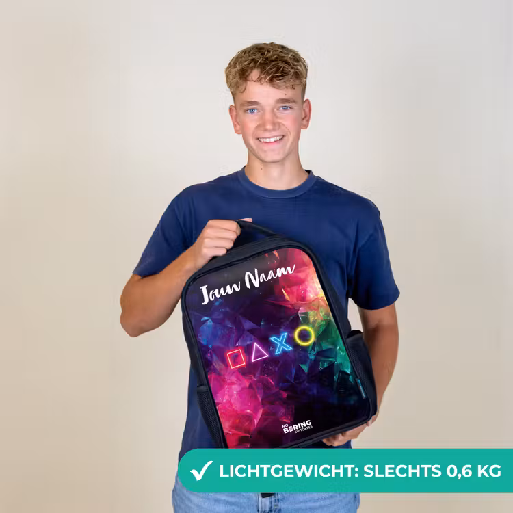 Symbolen - Game - Kleurrijk Rugzak - Zwart middel -sfeer7_NL