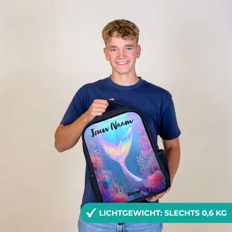 Zeemeermin - Koraal - Water Rugzak - Zwart middel -sfeer7_NL