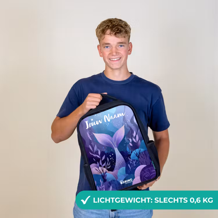 Zeemeermin - Onderwater - Paars - Blauw Rugzak - Zwart middel -sfeer7_NL