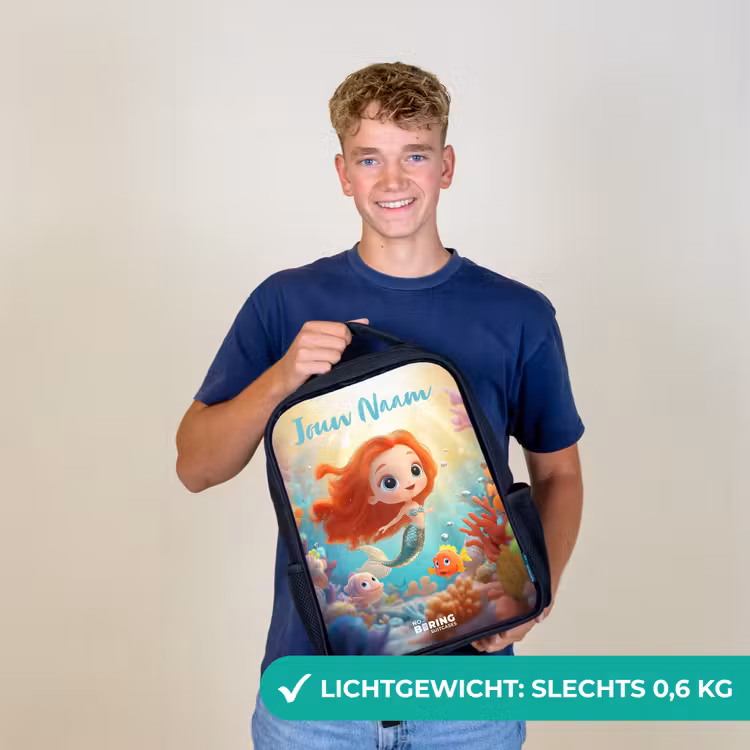 Zeemeermin - Vissen - Koraal Rugzak - Zwart middel -sfeer7_NL