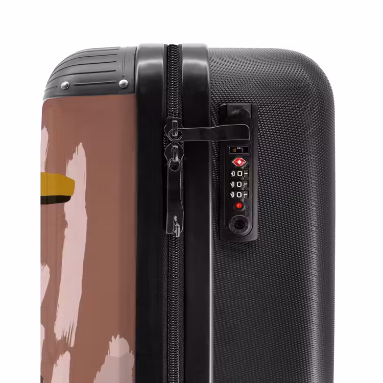 Abstract - Figuur - Illustratie - Hoed NBS - Handbagage koffer - Volwassenen Unisex middel -slot