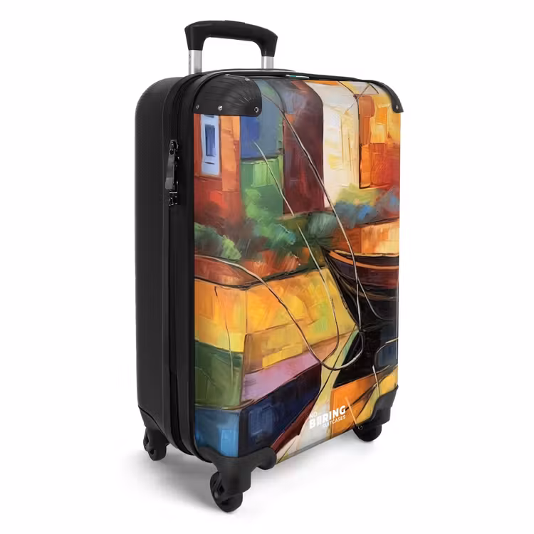 Abstract - Kunst - Boot - Kleuren NBS - Handbagage koffer - Unisex middel -productfoto_3d