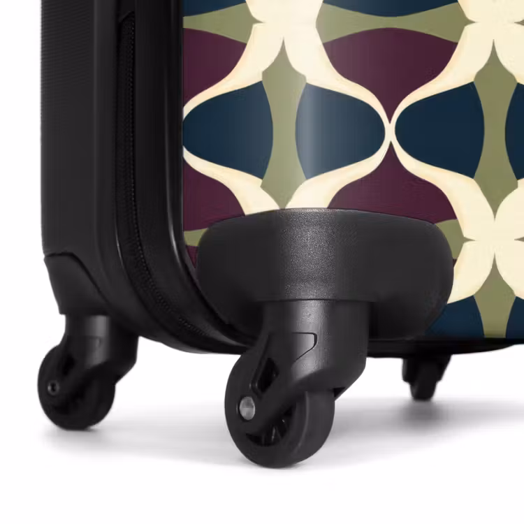 Abstract - Retro - Kleurrijk NBS - Handbagage koffer - Volwassenen Unisex middel -wiel