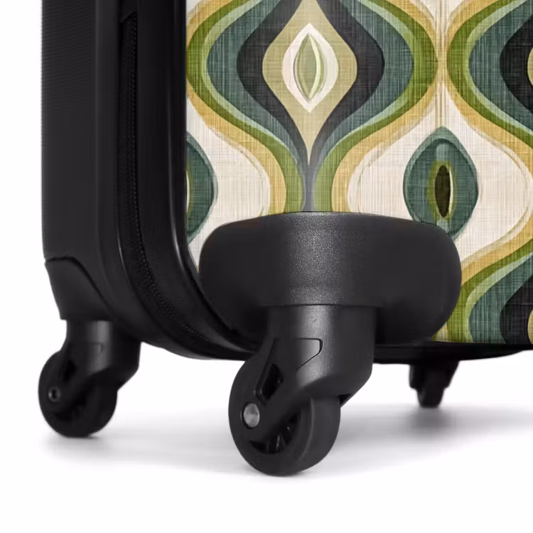 Koffer - Abstract - Ritmisch - Groen - Abstract - Ritmisch - Groen NBS - Handbagage koffer - Volwassenen Unisex middel
