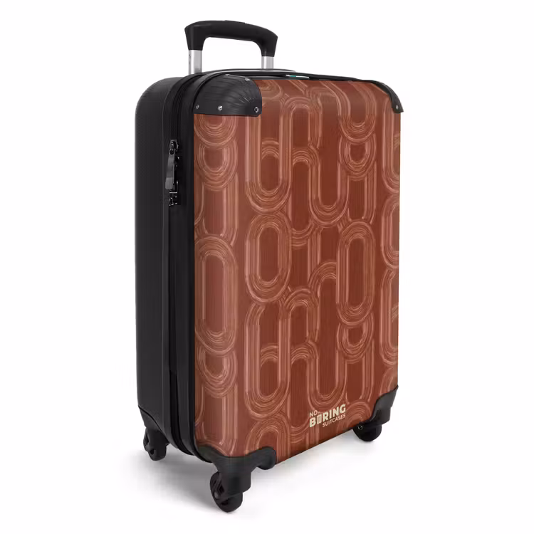 Abstract - Textuur - Bruin NBS - Handbagage koffer - Volwassenen Unisex middel -productfoto_3d