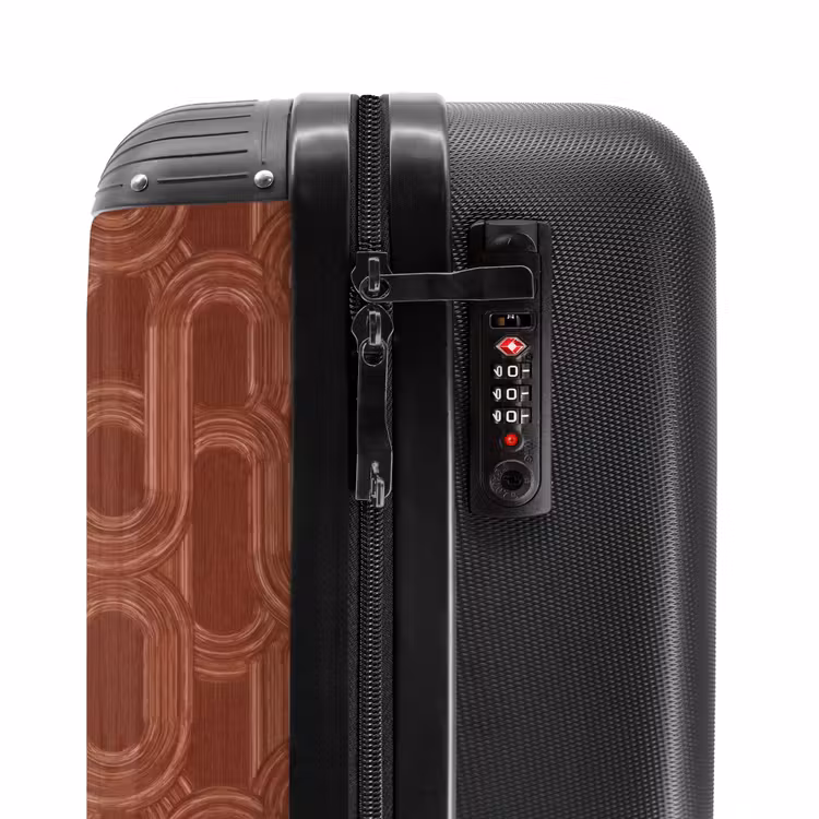 Abstract - Textuur - Bruin NBS - Handbagage koffer - Volwassenen Unisex middel -slot