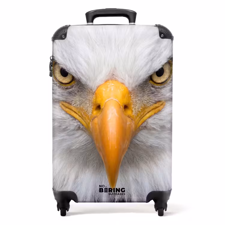 Koffer - Amerikaans - Zeearend - Portret - Geel - Amerikaans - Zeearend - Portret - Geel NBS - Handbagage koffer - Volwassenen Unisex middel