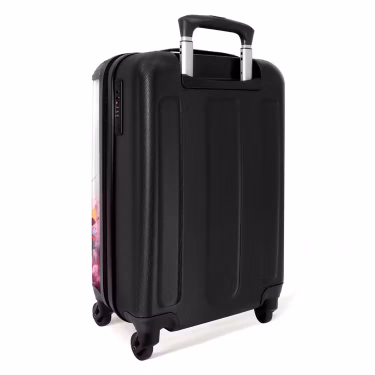 Aquarel paard in kleurexplosie NBS - Handbagage koffer - Kinderen Unisex middel -achterkant