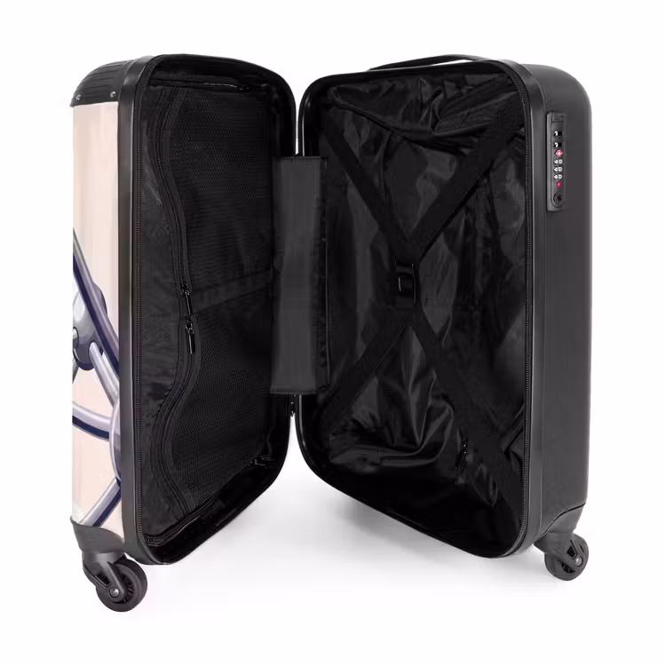 Koffer - Architectuur - Geometrie - Stad - Modern - Grijs - Architectuur - Geometrie - Stad - Modern - Grijs NBS - Handbagage koffer - Volwassenen Unisex middel