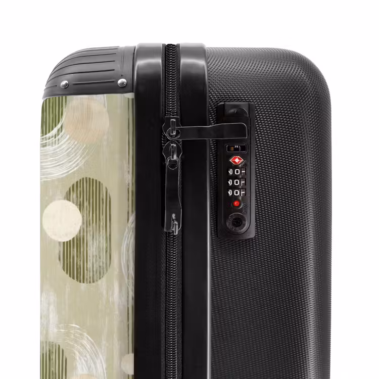 Artistiek - Modern - Groen NBS - Handbagage koffer - Volwassenen Unisex middel -slot