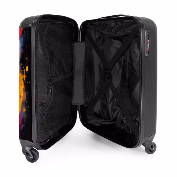 Astronaut omringd door graffiti NBS - Handbagage koffer - Unisex middel -binnenkant