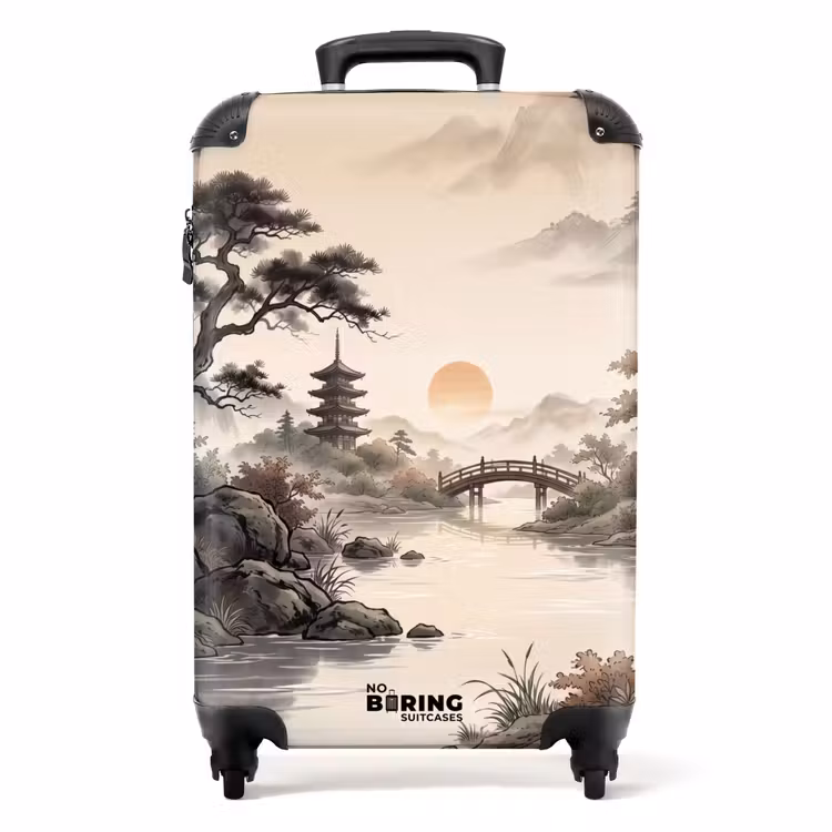 Koffer - Azië - Landschap - Kleurrijk - Azië - Landschap - Kleurrijk NBS - Handbagage koffer - Volwassenen Unisex middel