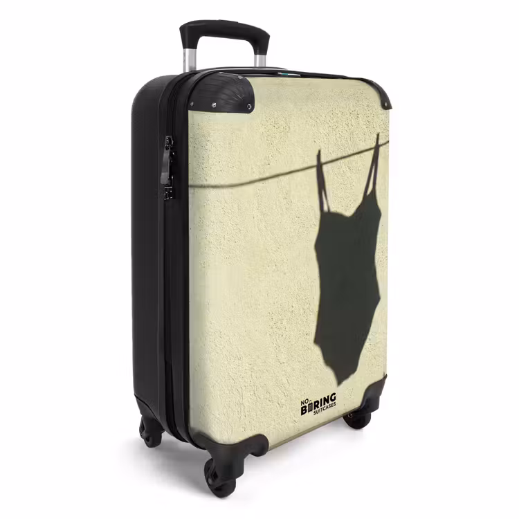 Koffer - Badpak - Schaduw - Muur - Zomer - Minimalistisch - Badpak - Schaduw - Muur - Zomer - Minimalistisch NBS - Handbagage koffer - Volwassenen Unisex middel