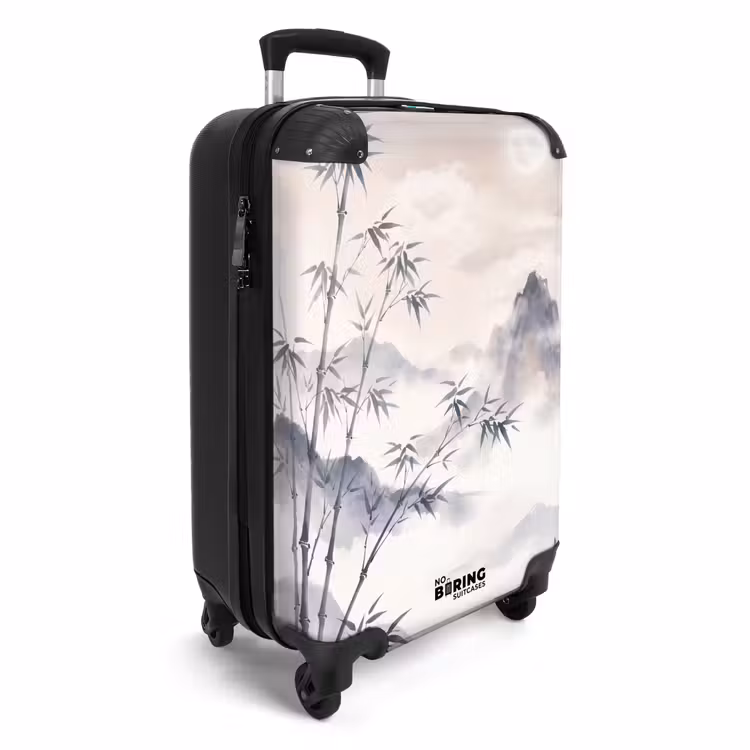 Koffer - Bamboe - Azië - Grijs - Bamboe - Azië - Grijs NBS - Handbagage koffer - Volwassenen Unisex middel