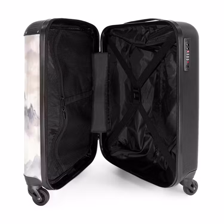 Koffer - Bamboe - Azië - Grijs - Bamboe - Azië - Grijs NBS - Handbagage koffer - Volwassenen Unisex middel