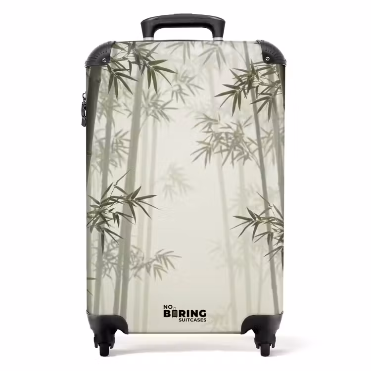 Koffer - Bamboe - Bos - Mist - Natuur - Bamboe - Bos - Mist - Natuur NBS - Handbagage koffer - Volwassenen Unisex middel