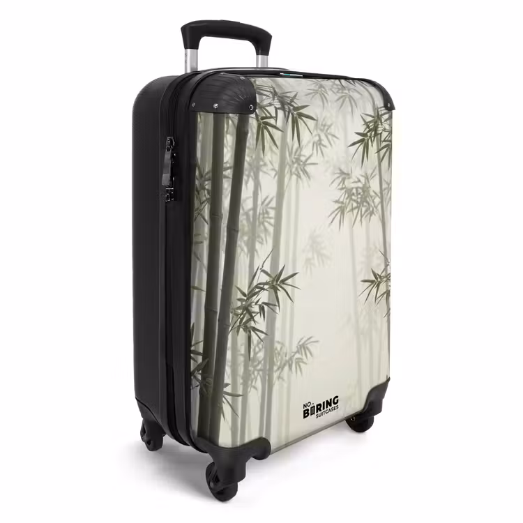 Koffer - Bamboe - Bos - Mist - Natuur - Bamboe - Bos - Mist - Natuur NBS - Handbagage koffer - Volwassenen Unisex middel