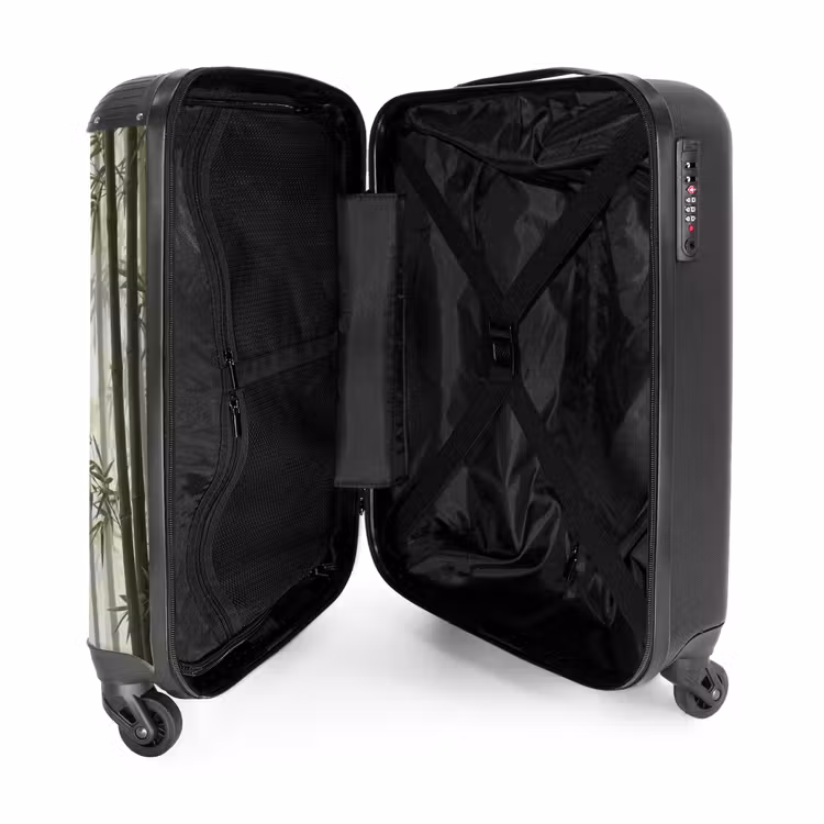 Koffer - Bamboe - Bos - Mist - Natuur - Bamboe - Bos - Mist - Natuur NBS - Handbagage koffer - Volwassenen Unisex middel