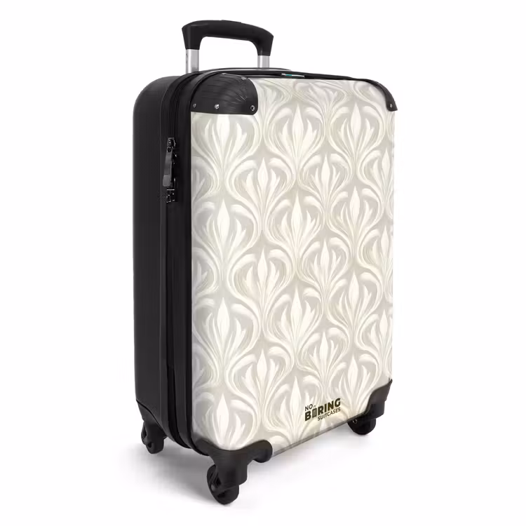 Barok - Patroon - Beige NBS - Handbagage koffer - Volwassenen Unisex middel -productfoto_3d