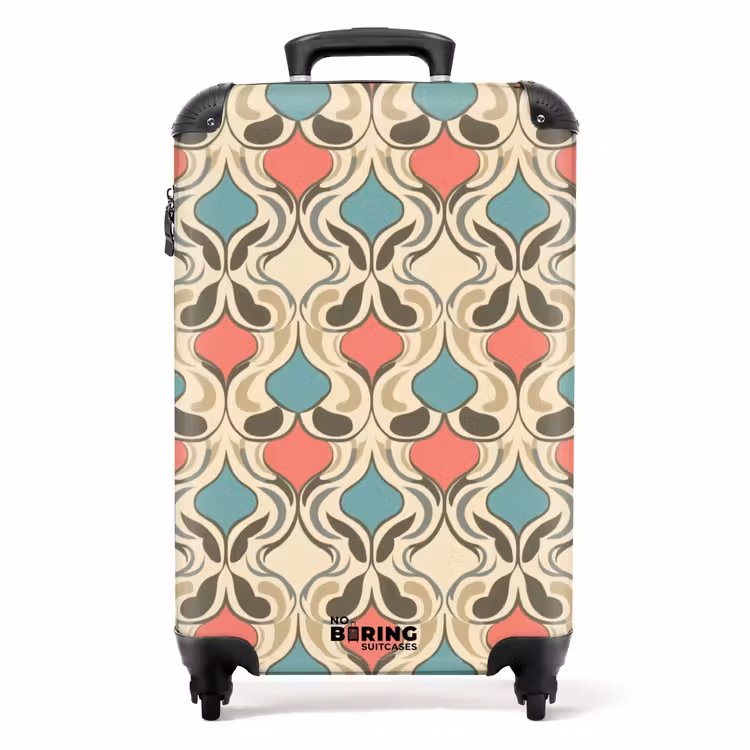 Barok - Retro - Kleurrijk NBS - Handbagage koffer - Volwassenen Unisex middel -productfoto_recht