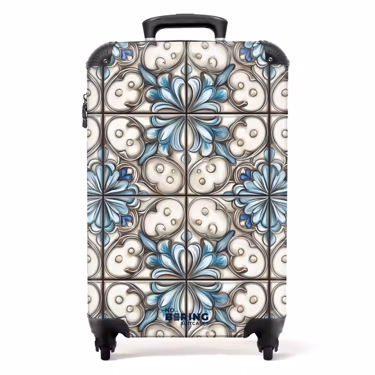 Barok - Tegel - Kleurrijk NBS - Handbagage koffer - Volwassenen Unisex middel -productfoto_recht