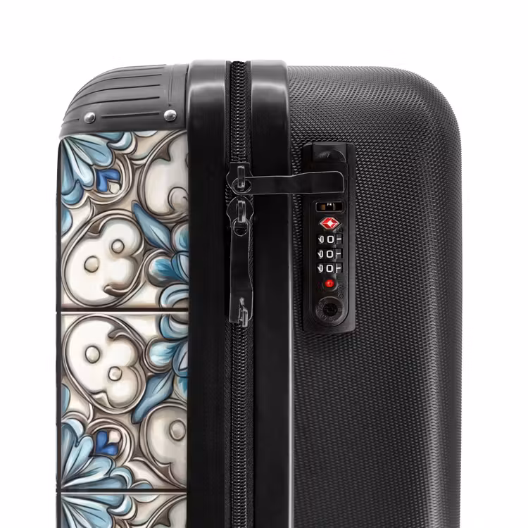 Barok - Tegel - Kleurrijk NBS - Handbagage koffer - Volwassenen Unisex middel -slot