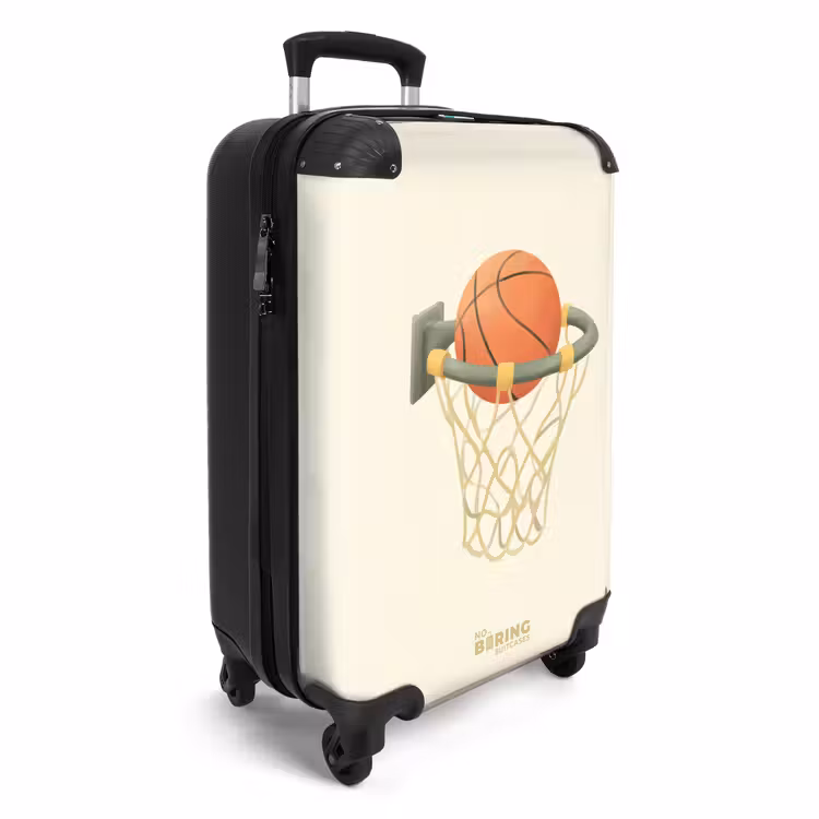 Basketbal in neutrale kleuren NBS - Handbagage koffer - Volwassenen Unisex middel -productfoto_3d