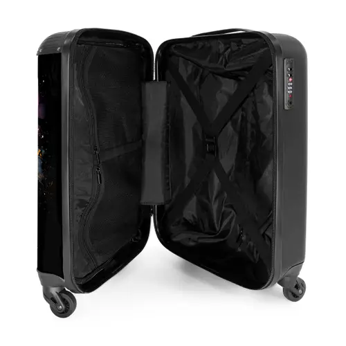 Basketbal met graffiti NBS - Handbagage koffer - Unisex middel -binnenkant