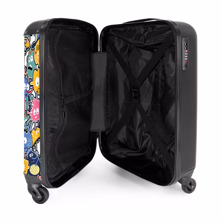 Beestjes met Grote Oogjes NBS - Handbagage koffer - Unisex middel -binnenkant