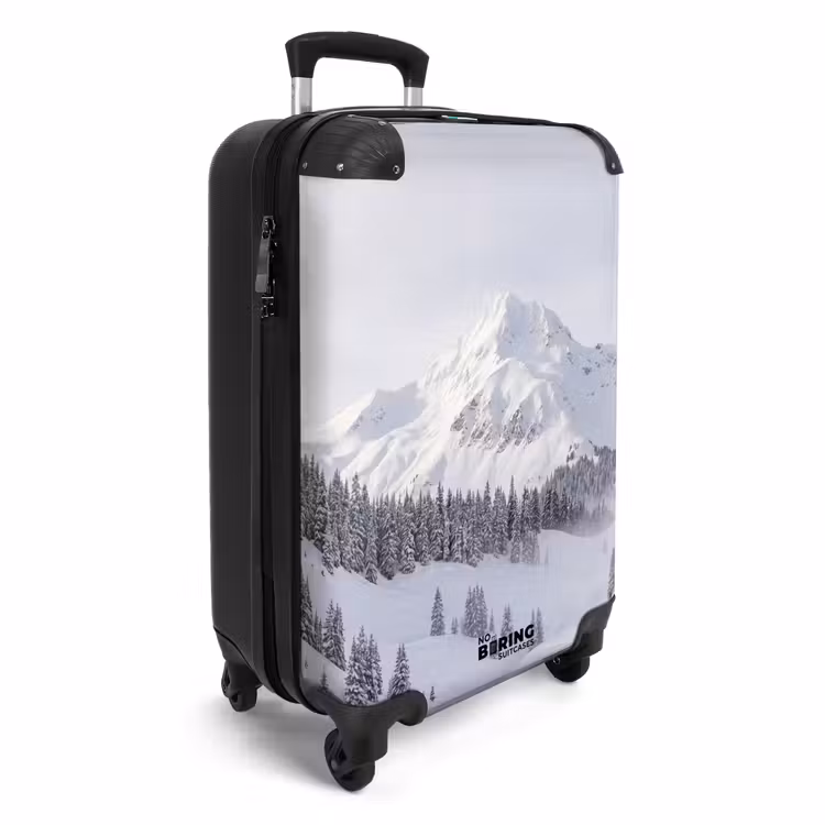 Koffer - Berg - Sneeuw - Winter - Natuur - Wit - Berg - Sneeuw - Winter - Natuur - Wit NBS - Handbagage koffer - Volwassenen Unisex middel